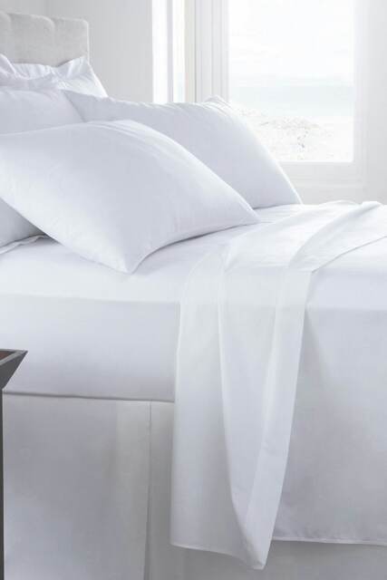 "Egyptian Cotton Deep Fitted Sheet - 400 Thread Count - 16"" Deep - White - Single"
