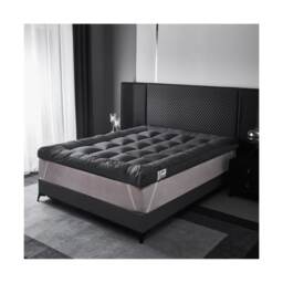 Ezysleep Grey 4 Inch Thick Super Soft Mattress Topper High Grade Anti Allergic Grey