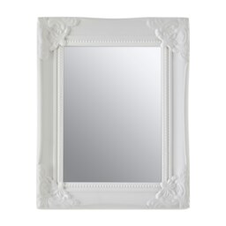 Ornate Small Photo Frame,Sustainable Wood Photo Frame for Portrait Display,Accent Piece With White Finish White One Size