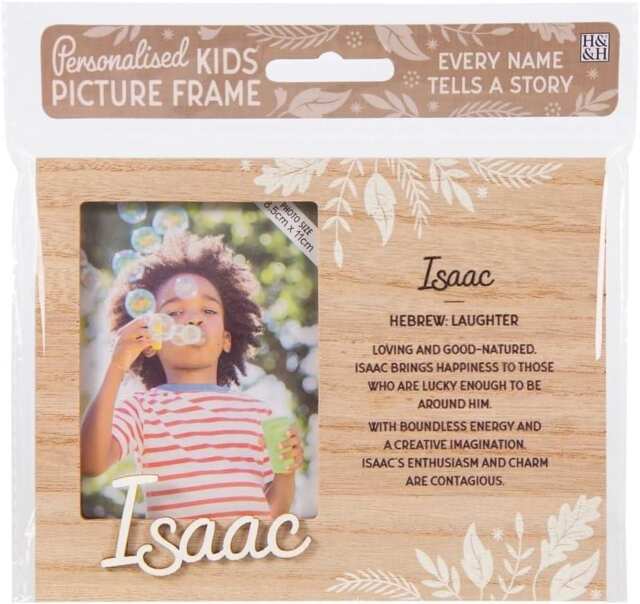 History & Heraldry Pre-Personalised Kids Wooden Picture Frame - Isaac