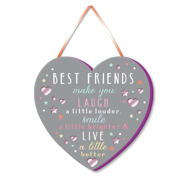 More Than Words Hanging Small Plaque - Best Friends Make You Laugh