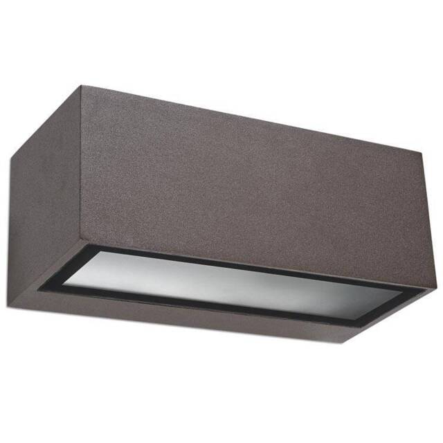 Nemesis Aluminium 1 Light Outdoor Wall Light Brown IP54, E27