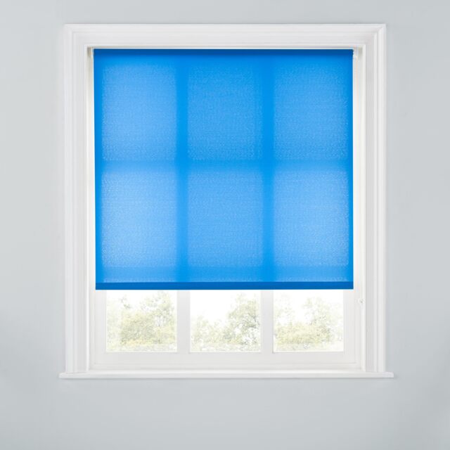 A.Unique Home Premium Trimmable Daylight Roller Window Blind - Light Filtering Fabric - 5FT - ROYAL BLUE - 150CM (W) x 170CM (L)