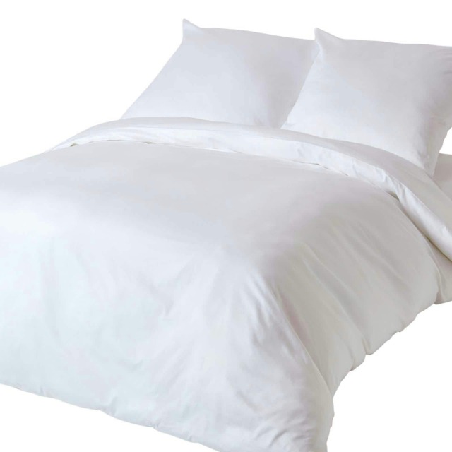 Homescapes White European Size Organic Cotton Duvet Cover Set - 400 Thread Count - 155 x 220 cm White One Size