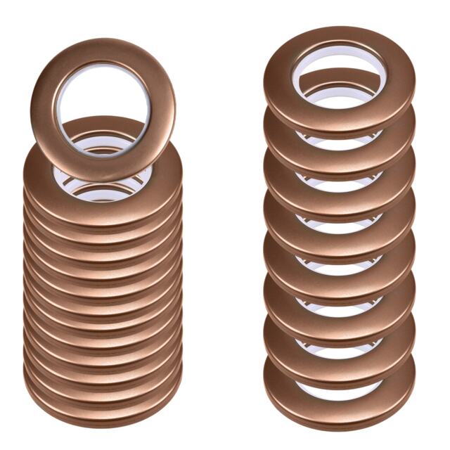 42mm Curtain Eyelets Plastic Round Grommet Rings Clips - 10pcs