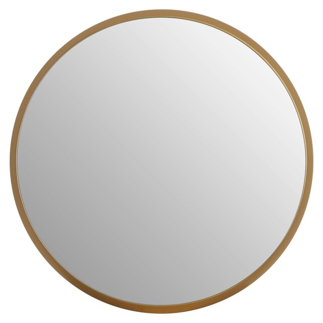 Athena Large Round Wall Mirror With Gold Frame Gold