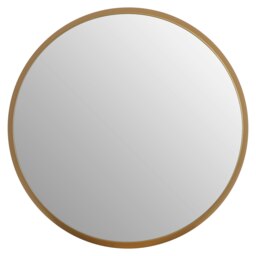 Athena Large Round Wall Mirror With Gold Frame Gold