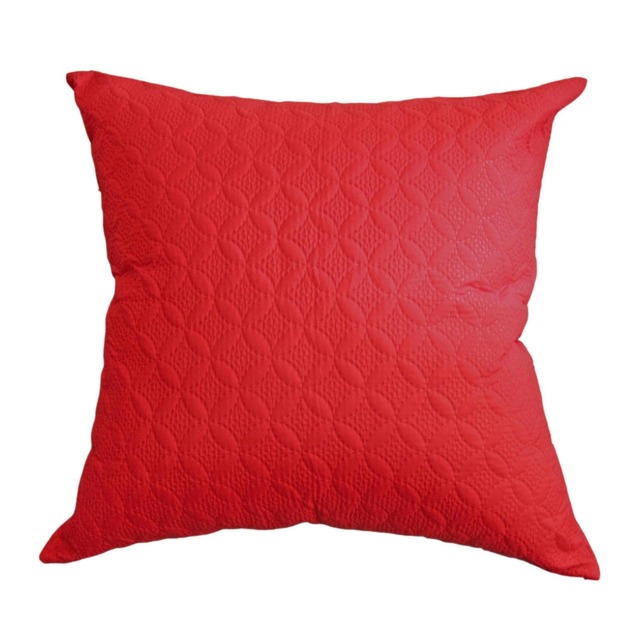 Homescapes Ultrasonic Red Quilted Embossed Cushion Cover - 80 x 80 cm Red Red 80 x 80 cm