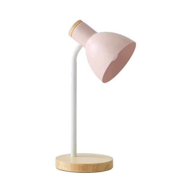 ValueLights Woody Blush Pink Desk Task Adjustable Table Lamp and Bulb