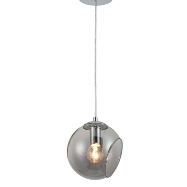 Nia Chrome Smoked 1-Light Pendant