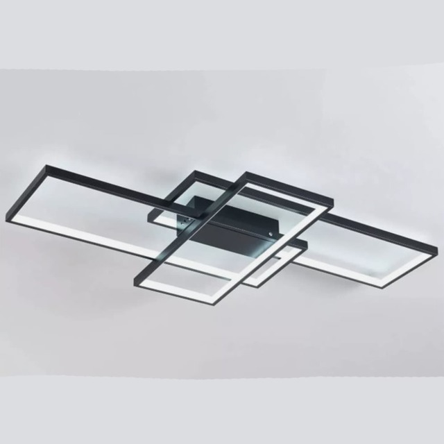 LED Ceiling Lamp Modern Square Integrated LED Black