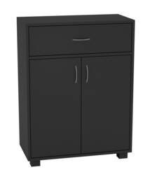 Cabinet With Doors and Drawer Black 76 x 32 x 15.5 1