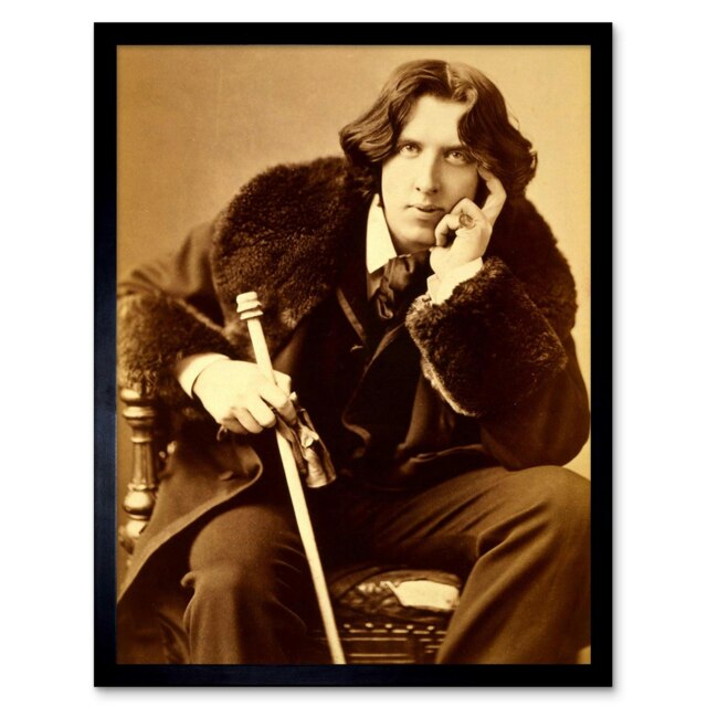Vintage Oscar Wilde Poet Playwright Legend Irish Framed Wall Art Print