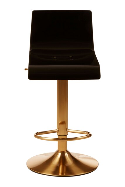 Orsina Elegant Design Black Acrylic Bar Stool, Comfort And Stable Counter Stool, Height Adjustable Bar Stool
