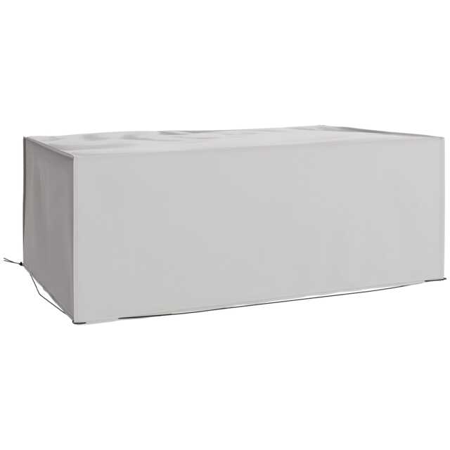 Outsunny 210x140x80cm UV Rain Protective Cover for Garden Rattan Furniture Grey Grey Grey