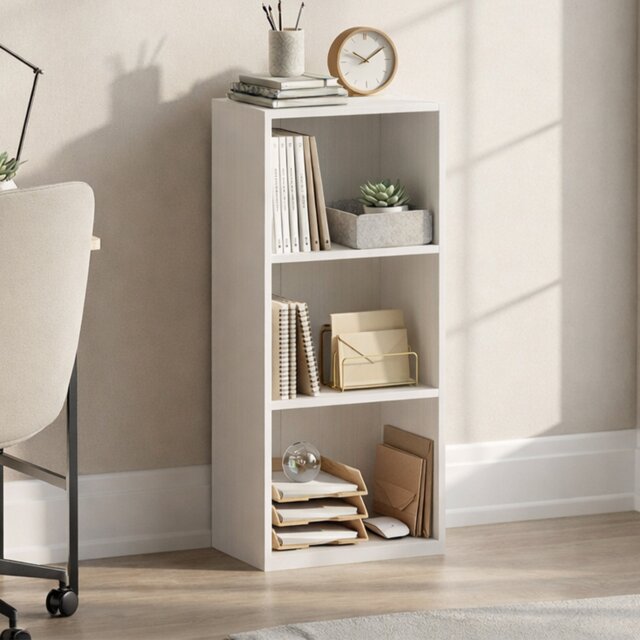 Vida Designs Oxford 3 Tier Cube Bookcase Display Storage, White