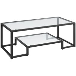 Yaheetech Modern Tempered Glass Center Table