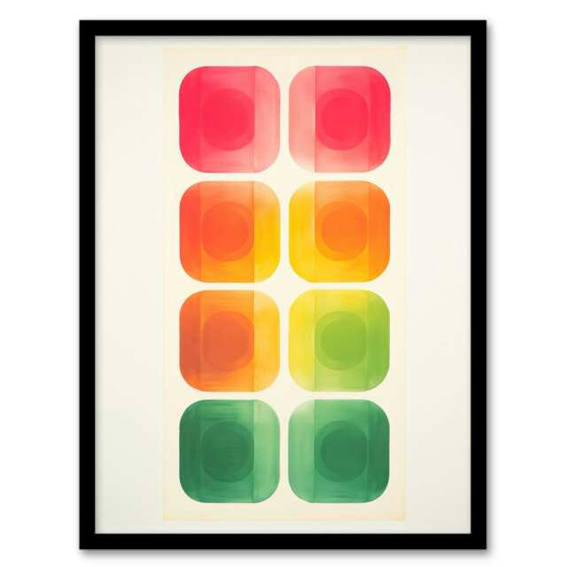 Mixed Signals Traffic Lights Abstract Home Decor Black Framed Wall Art Print A4