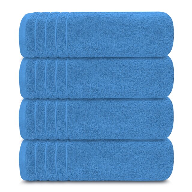 Extra Large Cotton Bath Towels Set of 4, 450 GSM, 76 x 152 cm