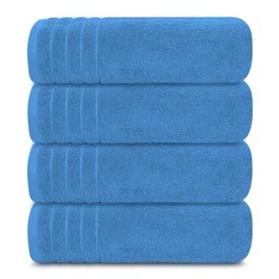 Extra Large Cotton Bath Towels Set of 4, 450 GSM, 76 x 152 cm
