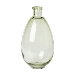 BHS Tall Glass Vase, Green