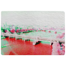 London Eye Veiw Red Rug Multi
