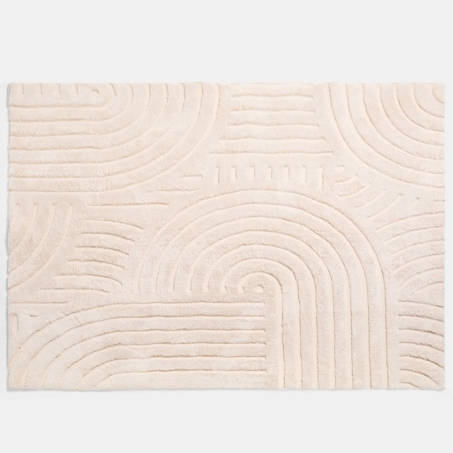 OHS Contemporary Tufted Arches Rug Floor Carpet Non Slip Area Mat