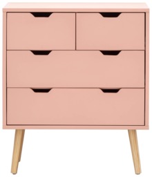 Nyborg 4 Drawer Chest Pink Coral Pink
