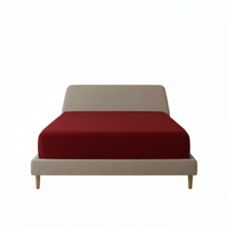 Flannelette Fitted Sheet Soft Brushed Cotton Bedding Warmth Comfort Red Double