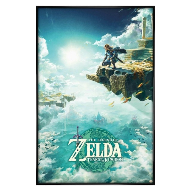 Gloss Black Framed The Legend of Zelda Tears of the Kingdom Hyrule Skies Maxi Poster Multi