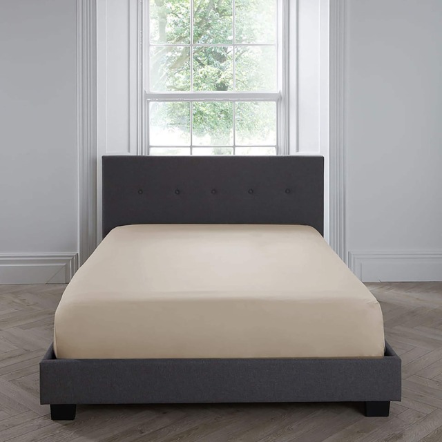 Appletree 200TC Plain Dye Fitted Bed Sheet Natural
