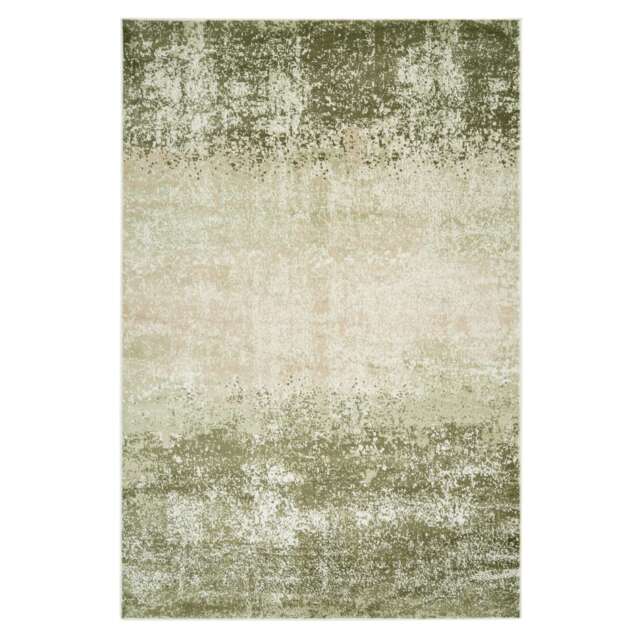 KUKOON Earthy Green Distressed Effect Living Room Area Rug 160cm x 230cm Green