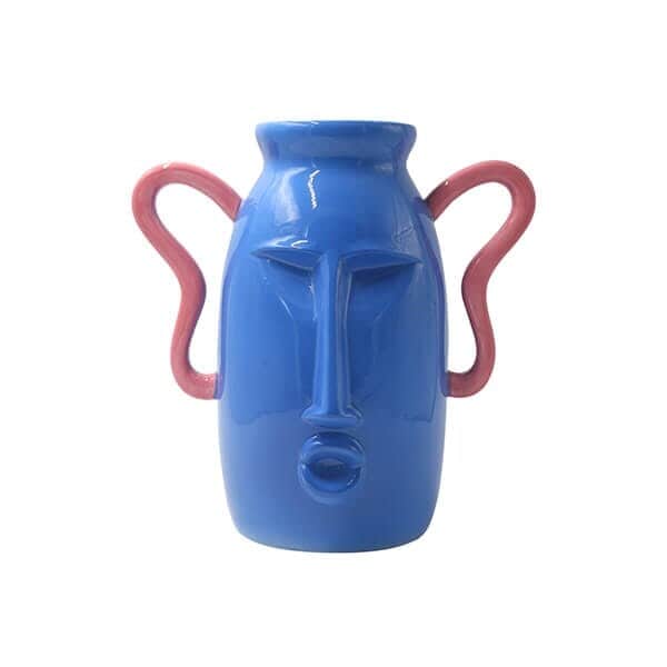 Que Rico Amor Del Color Large Blue Federico Vase Blue