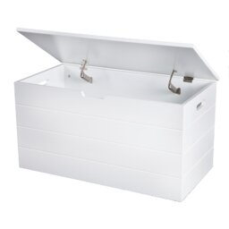 Seaton White Wooden Storage Chest, Blanket Box, Trunk, Ottoman, Toy Box