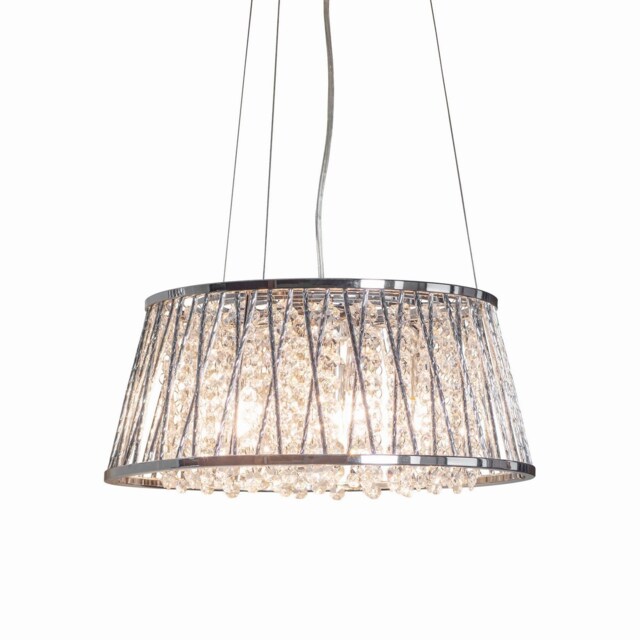 Sophia 5 Light Pendant Chrome, Crystal (K5) Detail, G9