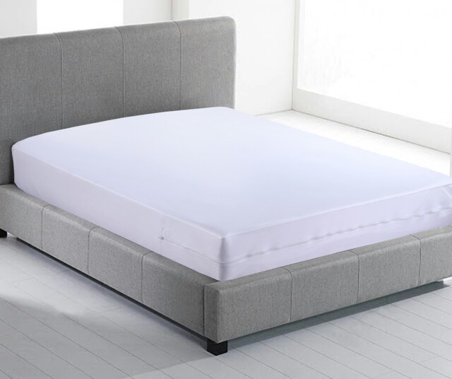 Anti Bed Bug Mattress Protector Waterproof Fully Encased Zipped Mattress Cover Dust Mite Proof White Super King