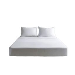 Luxury 200TC Soft Touch Fitted Sheet Bed Linen 30cm Extra Deep Skirt White White Single