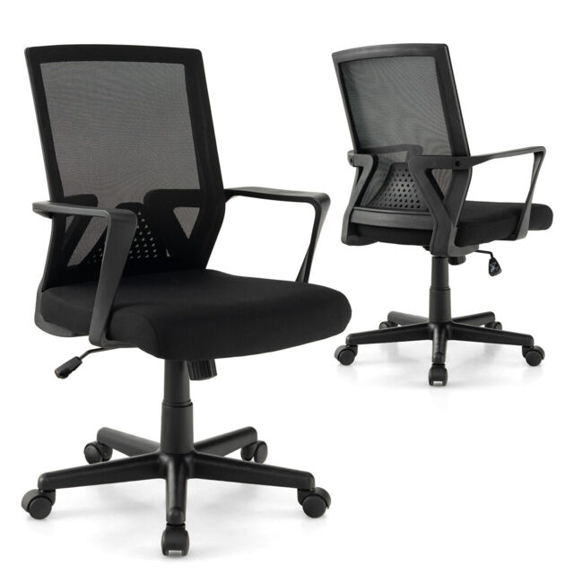 COSTWAY Home Office Chair Ergonomic Desk Chair Black