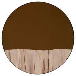Orsina Petrified Wood Tile Large Round Mirror