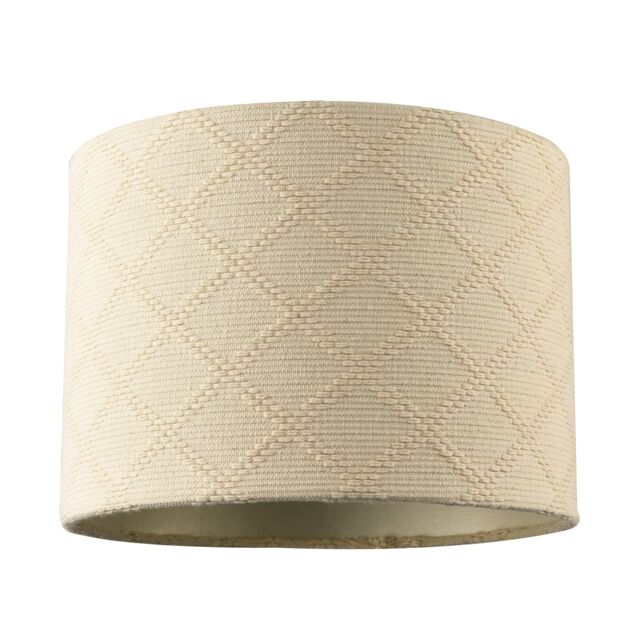 Cream Shabby Chic Lamp Shade in Textured Jacquard Cotton Fabric Cream Cream 1
