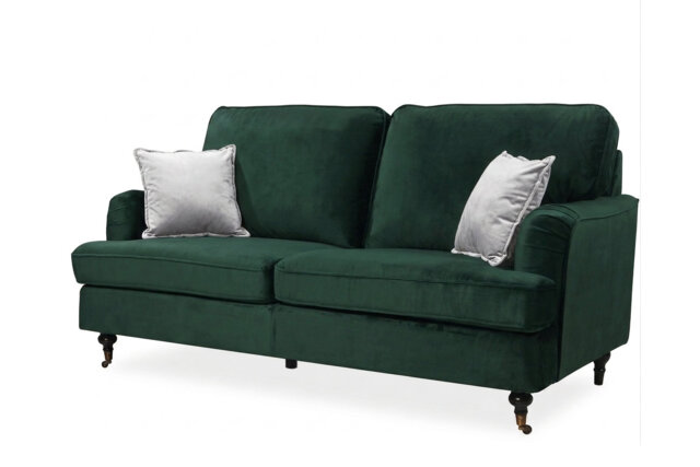 Velvet Bottle Green 3 Seater Bella Sofa ASTBURY