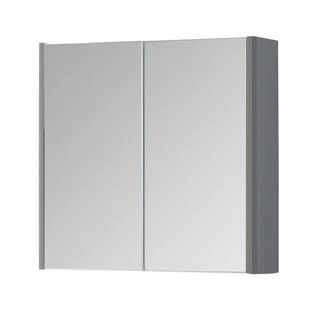 800mm 2 Door Bathroom Mirror Cabinet- Basalt Grey- (Choice) Grey Grey 1