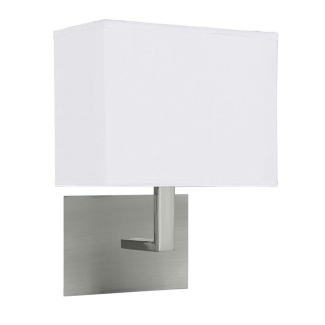CGC Hotel Satin Silver Wall Light with Adjustable LED Reading Lamp Silver Satin Silver Height: 26 cm, Width: 20 cm, Projection: 14 cm