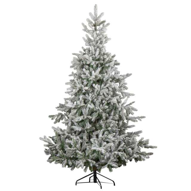 8ft (2.4m) Snowy Grandis Fir Artificial Christmas Tree with 2935 Tips & Metal Stand