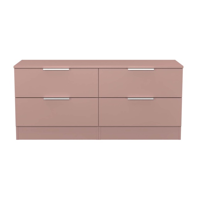 Dover 4 Drawer Bed Box in Kobe Pink (Ready Assembled) Pink Kobe Pink