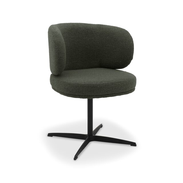 Bentley Designs - Marcel - Swivel Dining Chair in Green Fabric (Pair)
