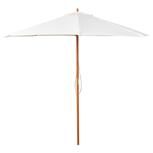 Samuel Alexander 2.7m Outdoor Wooden Garden Parasol Sun Shade with Carry Bag in Cream