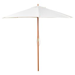 Samuel Alexander 2.7m Outdoor Wooden Garden Parasol Sun Shade with Carry Bag in Cream