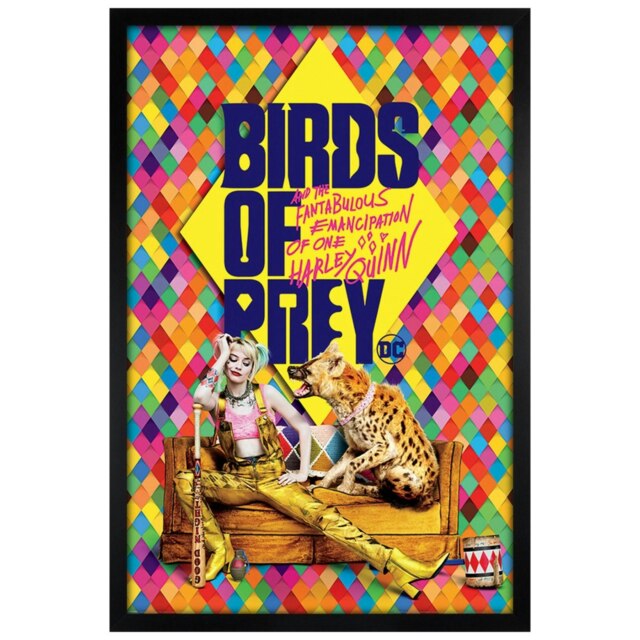 Black Wooden Framed Birds Of Prey (Harley's Hyena) Maxi Poster Multi