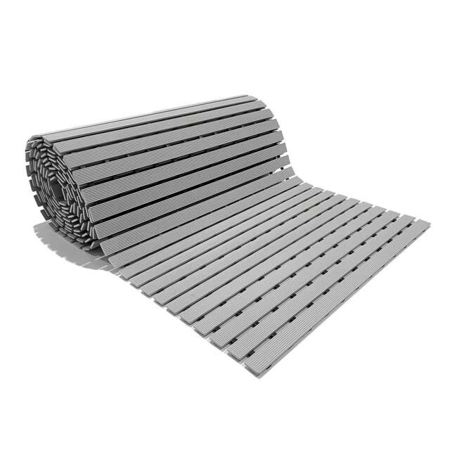 PVC Duckboard Non-Slip Drainage Mat for Wet Rooms & Swimming Pools – 5M Roll White
